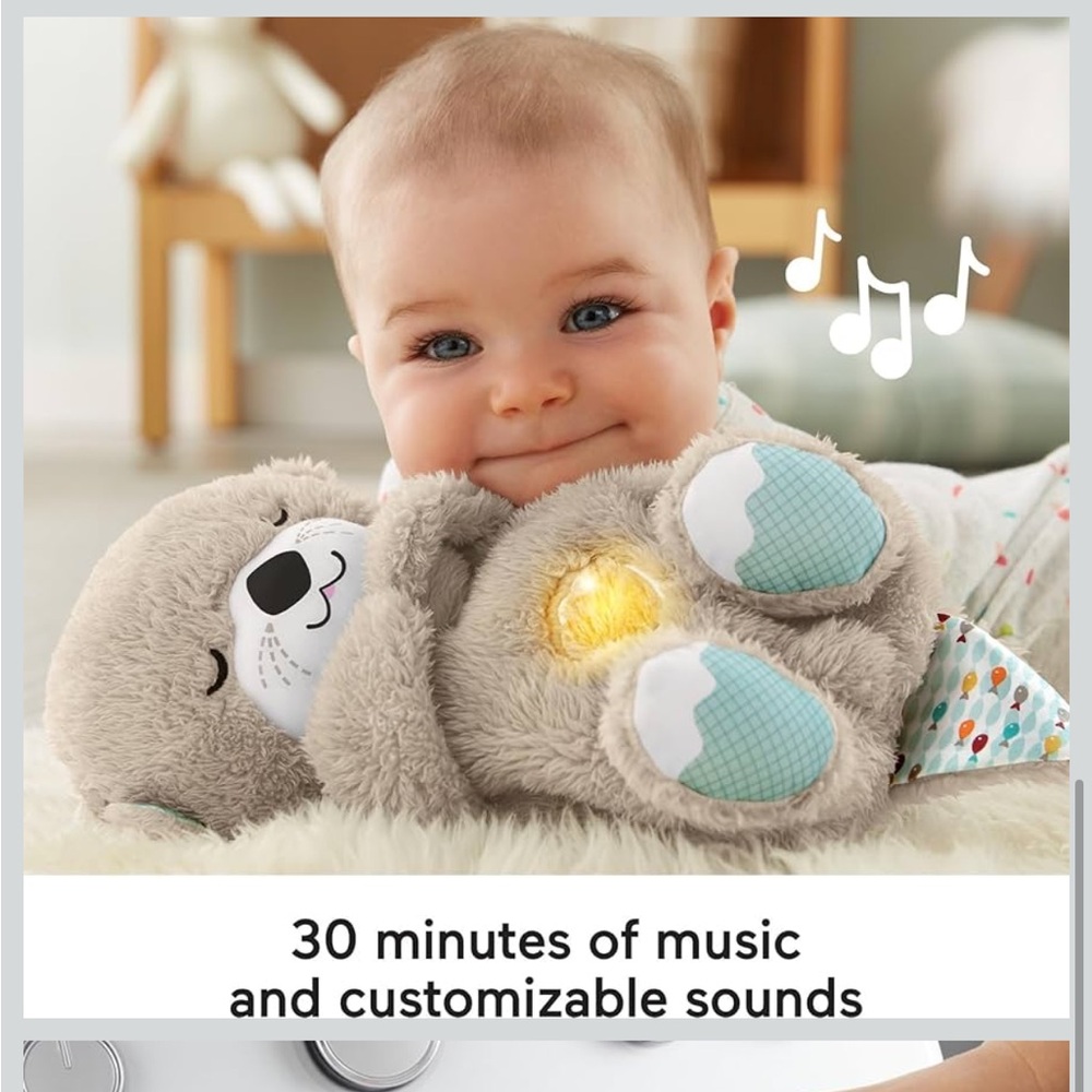 FISHER-PRICE Otter Toy Soothe 'n Snuggle Portable Plush Sound Machine Light - Picture 6 of 7
